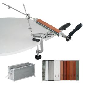 VEVOR Knife Sharpener Kit, 360° Rotation Flip Fixed Angle Knife Sharpening System with 12 Whetstones 120-10000 Grit