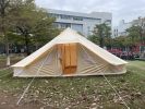SAM&HAIBEI 6 Persons Canvas Tent Bell Tent Glamping,4 Seasons Yurt Tent for Camping, Heavy Cotton Canvas Tent for Family Camping,Outdoor Hunting