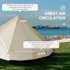 Outsunny 16.5' Large Family Tent 10 Persons Waterproof Teepee Bell Tents Hunting Camp Huge Four Season