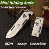 Small steel cannon mini knife: sharp and durable, compact and easy to carry and store, multi-functional design