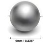 Xemussa 100pcs 6mm steel balls, iron balls, precision steel bearing balls, suitable for slingshots and bicycle bearings