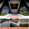 Adventurer Pro Rooftop Tent Hard Shell with USB Outlet, Side Awning, Replaceable Rain Fly&Luggage Racks for 4 Season Camping