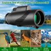 80x100 HD Monocular Telescope for Adults BAK-4 Prism High Power Monocular for Smartphone with FMC Lens Phone Adapter Tripod Case for Bird Watching Hun