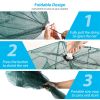 Fishing Trap Net Portable Folded Fishing Bait Trap Shrimp Minnow Crab Bait Net 6 Sides 6 Holes Crayfish Cast Mesh Trap Automatic