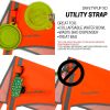 Lite Dog Vest M Size Coverage to Mid Back. Reflective Hi Visibility Blaze Orange Fluorescent Fabric Helps to Keep Them in Sight and Safe On and Off Le
