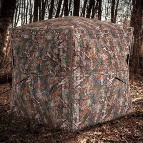 Hunting Blind 360 Degree One-Way See-Through Ground Blind for 2-3 Person (Option: Camouflage)