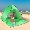 Pop Up Beach Tent Sun Shade Shelter Anti-UV Automatic Waterproof Tent Canopy for 2/3 Man w/ Net Window Storage Bag for Outdoor Beach Camping Fishing P
