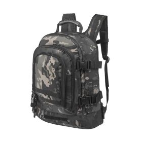 Military Outdoor Backpack for Hiking Hunting Outdoor (Color: Black Camo)