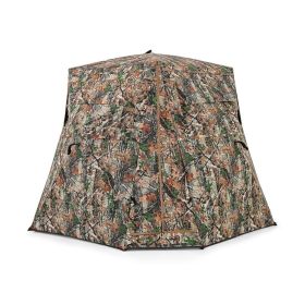 360° One Way See Through Ground Hunting Blind for Deer and Turkey Hunting (Main Material: oxford fabric, Main Color: Brown)