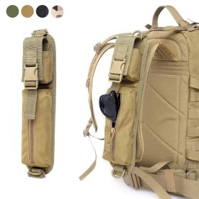 Tactical Molle Accessory Bag For Men And Women; Multi-Purpose Wear -resistant Backpack Shoulder Bag With Adjustable Strap For Outdoor Hunting Camping (Color: Tan)