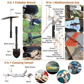 Emergency Survival Kit for Camping Hiking Adventures (Color: Multi-Color, Type: Survival Kit)