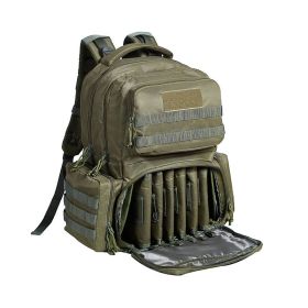 Tactical Gun Range Bag with Lockable Zipper for Outdoor Hunting (Color: Green, Type: Storage Bag)