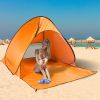 Pop Up Beach Tent Sun Shade Shelter Anti-UV Automatic Waterproof Tent Canopy for 2/3 Man w/ Net Window Storage Bag for Outdoor Beach Camping Fishing P