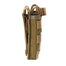 Molle Open Top Double Triple Mag Pouch (Color: Khaki, size: Double)