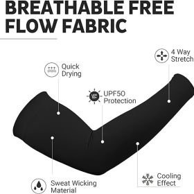 Arm Sleeves for Men Women with Thumb Hole, UPF 50 UV Sun Protection Cooling Sleeves (Color: Blue)