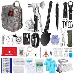 125Pcs Survival Kits Professional Emergency Survival Gear Tactical First Aid Kit Supplies for Outdoor Adventure Camping Hiking Hunting (Option: 1Pack)