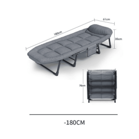 ATORPOK All In One Camping Cot For Adults Heavy Duty 450 Lbs Capacity, Portable Folding Bed With Built In Cushion Pillow, Lightweight Compact Des (Option: 180CM)